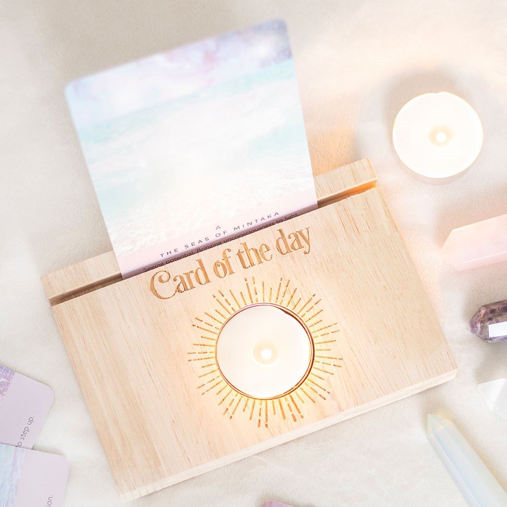 Something Different - Natural Card of the Day Tarot Card Stand Tea light holder - Multicolours